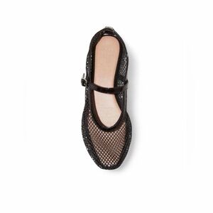 a new day Black Mesh Mary Jane Flat